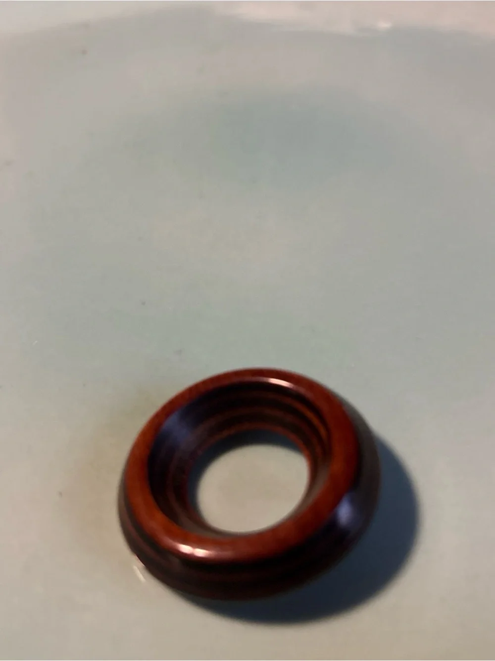 Source Unknown Men's Wood Donut Ring in Rich Brown